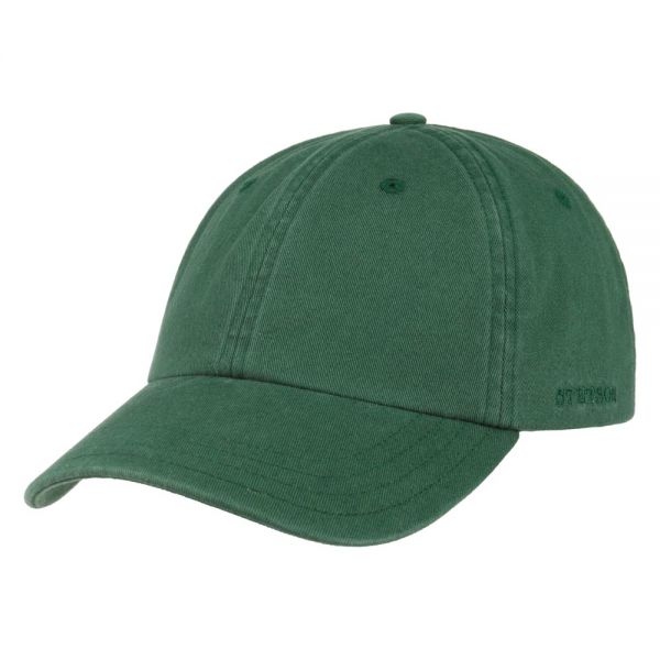 Cotton Baseball Hat Stetson Rector Dark Green