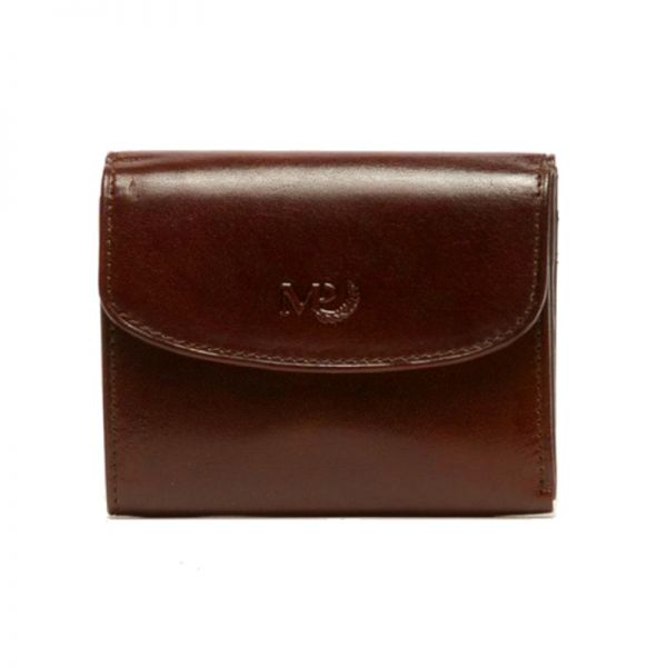 Πορτοφόλι δερμάτινο μικρό καφέ Marta Ponti Tagus Small Wallet Cognac