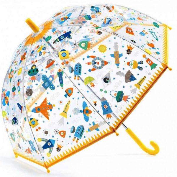 Kids Transparent Umbrella Djeco Space