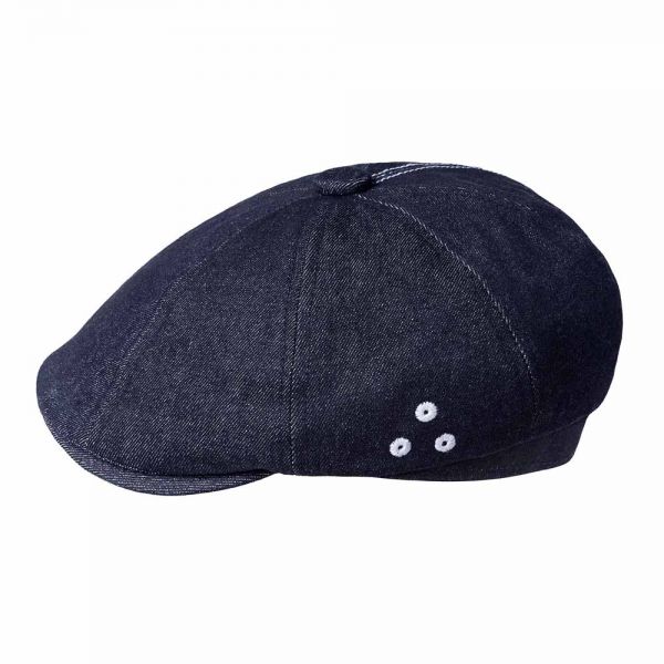 Καπέλο τραγιάσκα  καλοκαιρινό τζιν μπλε Kangol Denim Stitch Hawker Indigo