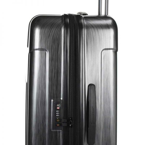 Medium Hard Expandable Luggage 4 Wheels National Geographic Transit M Grey