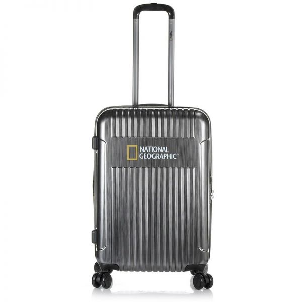 Medium Hard Expandable Luggage 4 Wheels National Geographic Transit M Grey