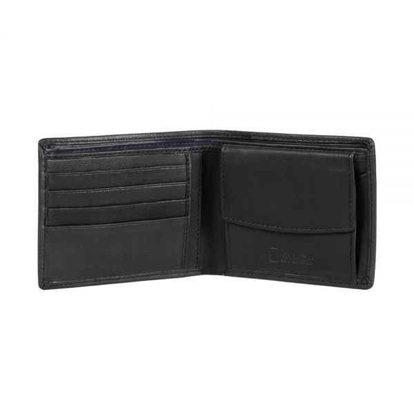 Leather Horizontal  Wallet National Geographic Space Black