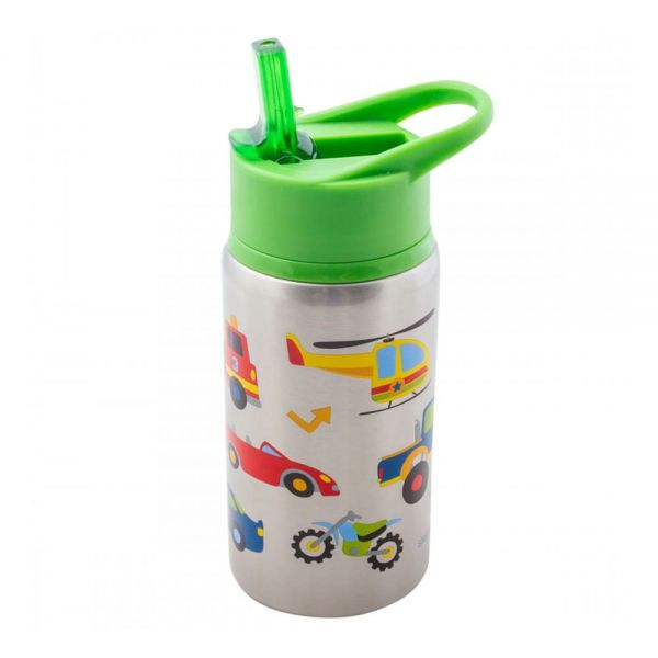 Flip Top Stainless Steel  Water Bottle Stefen Joseph Transportation