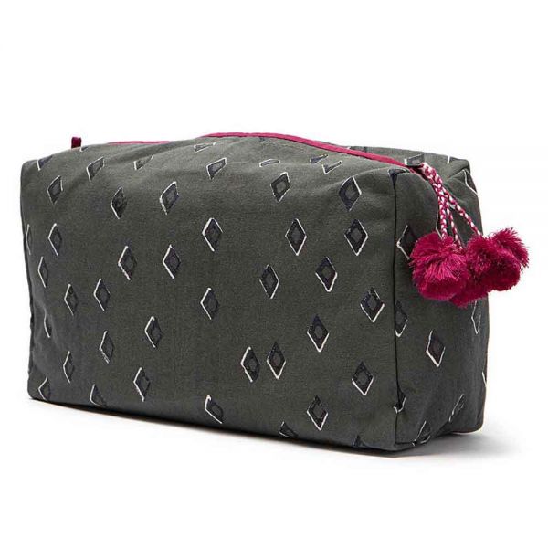 Women's Cotton Toiletry Bag Anthracite