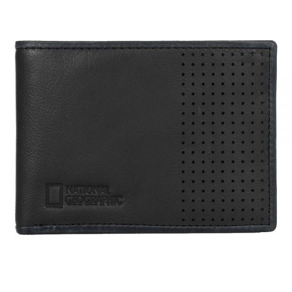 Leather Horizontal Wallet National Geographic Comet Black