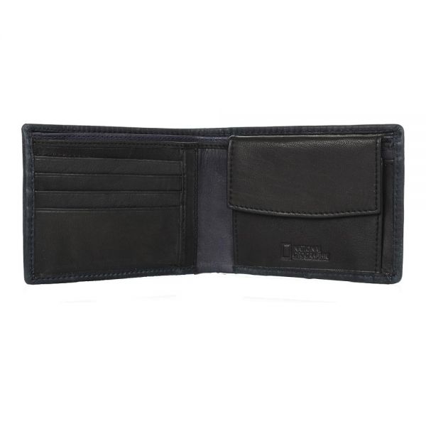 Leather Horizontal Wallet National Geographic Comet Black