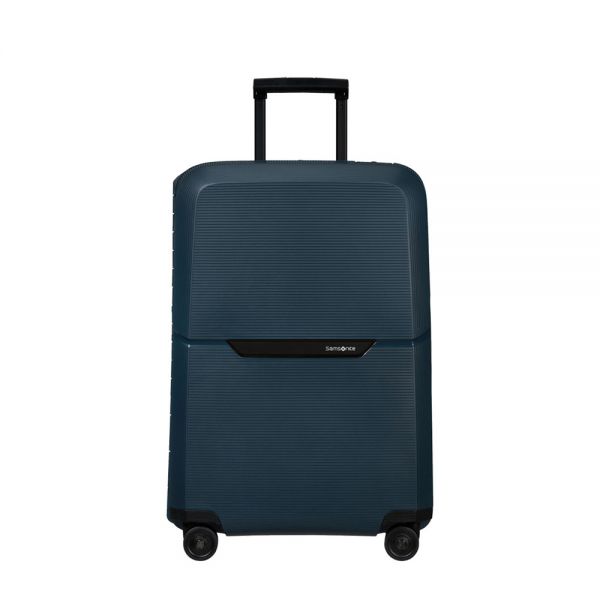 Medium Hard Luggage 4 Wheels Samsonite Magnum Eco Spinner 69/25 Midnight Blue