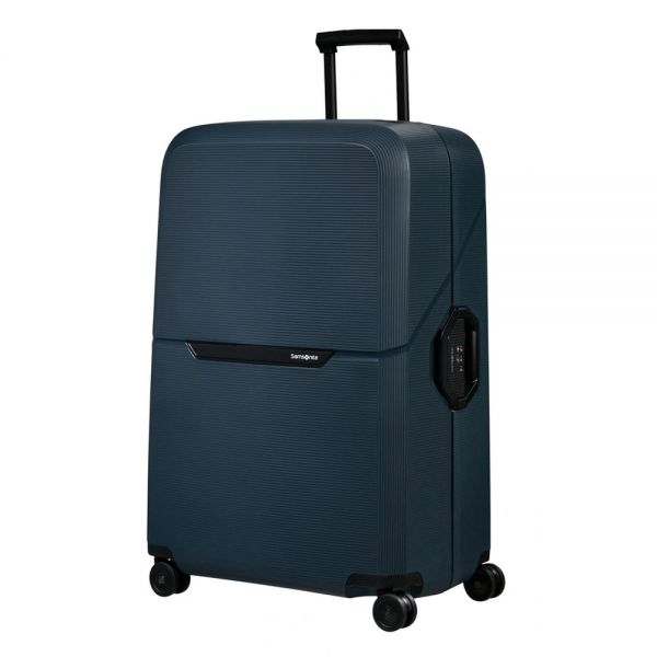 Large Hard Luggage 4 Wheels Samsonite Magnum Eco Spinner 75/28 Night Blue