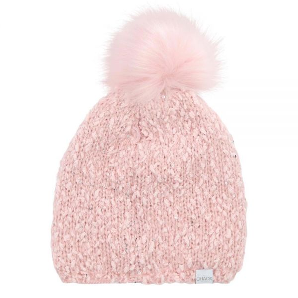 Καπέλο σκουφάκι παιδικό χειμερινό πλεκτό ροζ με παγέτες Chaos Beanie Tutu Jr Pink