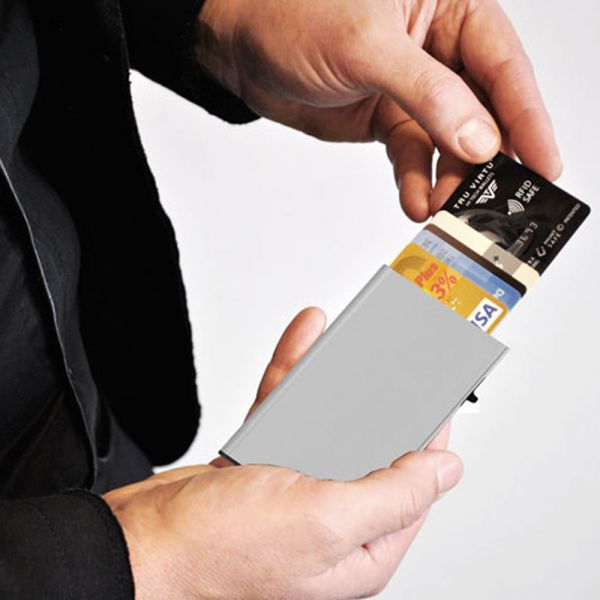 Aluminum Card Case Tru Virtu Click & Slide Silver Arrow