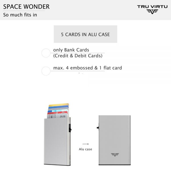 Aluminum Card Case Tru Virtu Click & Slide Silver Arrow