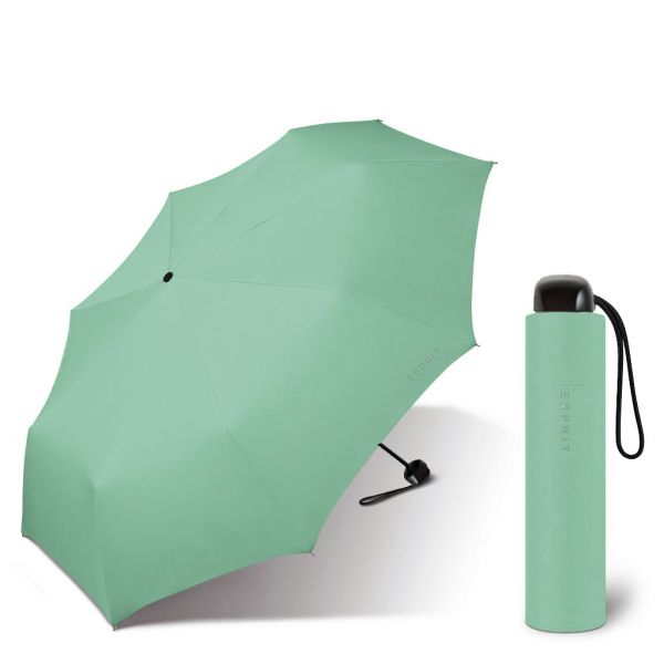 Ομπρέλα σπαστή μονόχρωμη χειροκίνητη μέντα Esprit Manual Mini Basic Folding Umbrella Mint