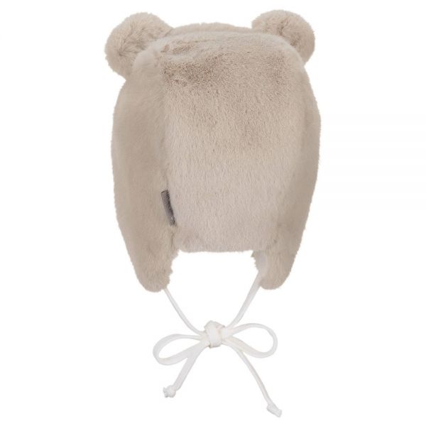 Σκουφάκι παιδικό γούνινο με αυτιά μπεζ Sterntaler Inka Vegan Fur Hat Beige