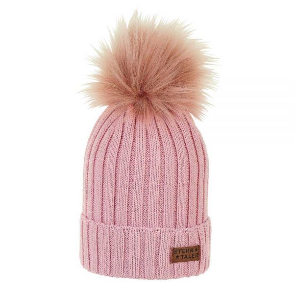 Καπέλο σκουφάκι παιδικό πλεκτό ροζ  Sterntaler Knitted Ηat Pink