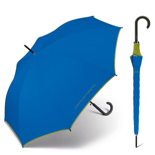 Long Automatic Umbrella United Colors of Benetton Egyptian Blue