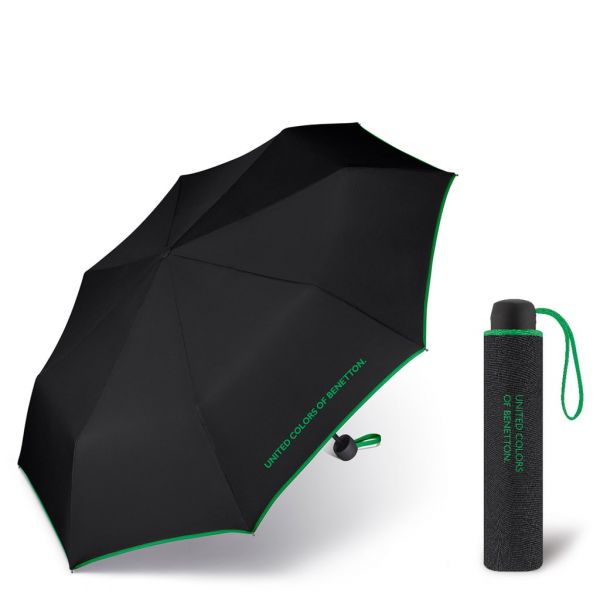 Folding Manual Umbrella United Colors of Benetton Black