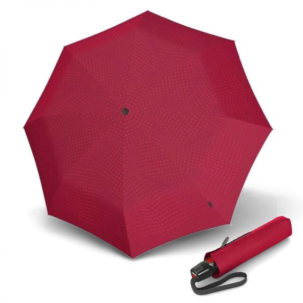 Automatic Open - Close Folding Umbrella Knirps T.200 Ecorepel Difference Red