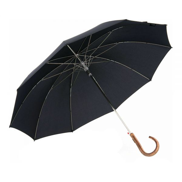 Ομπρέλα μεγάλη αυτόματη μαύρη με ξύλινη λαβή Knirps Stick Umbrella S.770 Long Automatic Black