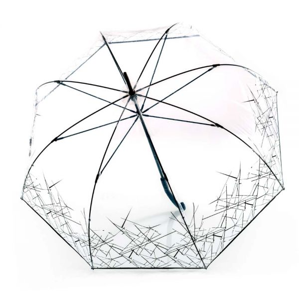 Ομπρέλα μεγάλη, γυναικεία χειροκίνητη διάφανη καμπάνα Knirps Manual Stick Umbrella C.760 Transparent 2 Break