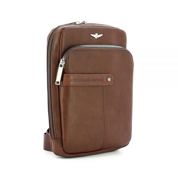 Τσάντα ώμου καφέ Aeronautica Militare Fly Crossbody Bag Brown