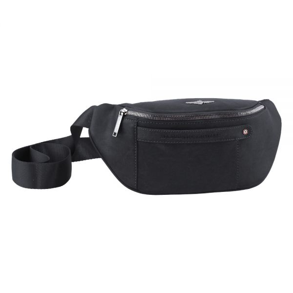 Τσαντάκι μέσης μαύρο Aeronautica Militare Fly Waist Bag Black