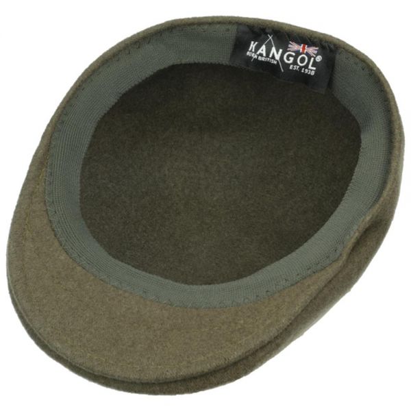 Καπέλο τραγιάσκα χειμερινό μάλλινο λαδί Kangol Seamless Wool 507 Loden