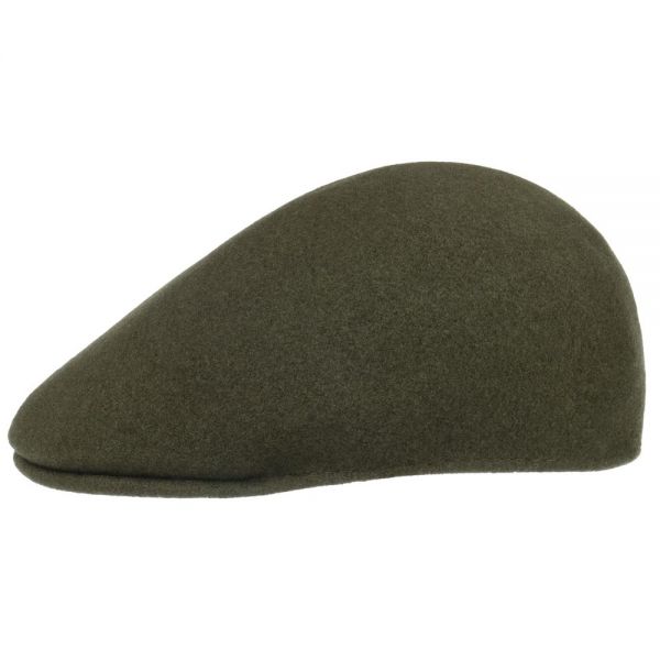 Καπέλο τραγιάσκα χειμερινό μάλλινο λαδί Kangol Seamless Wool 507 Loden