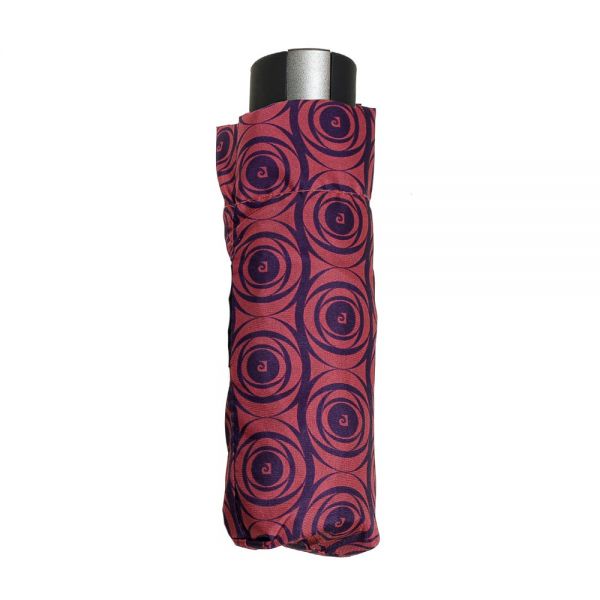 Ομπρέλα γυναικεία mini σπαστή χειροκίνητη ροζ  Pierre Cardin Mini Folding Umbrella Spiral Pink