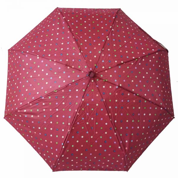 Mini Folding Manual Umbrella Pierre Cardin Color Dots Bordeaux