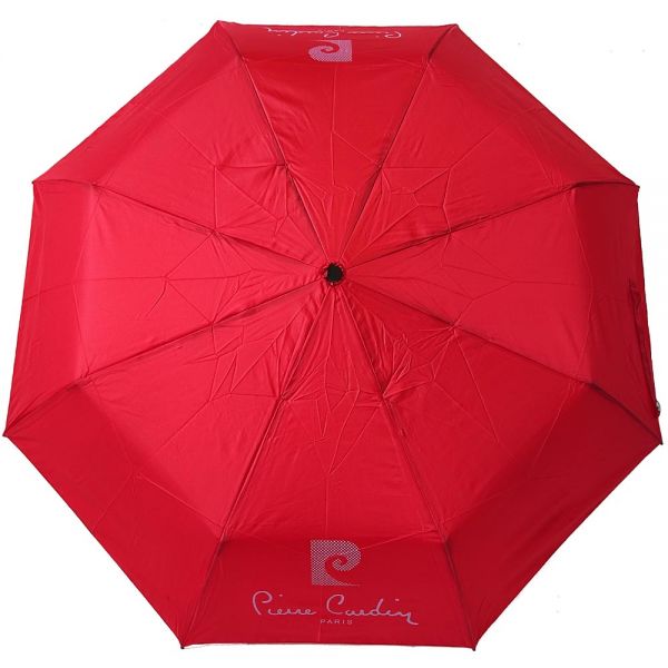 Ομπρέλα γυναικεία σπαστή χειροκίνητη κόκκινη Pierre Cardin Manual Folding Umbrella Logo Red