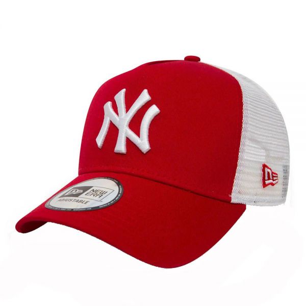 Kapélo tzókeï kókkino - áspro New York Yankees New Era Clean Trucker 2 Neyyan Red / White