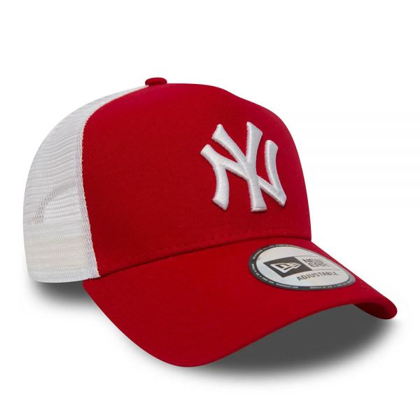 Kapélo tzókeï kókkino - áspro New York Yankees New Era Clean Trucker 2 Neyyan Red / White