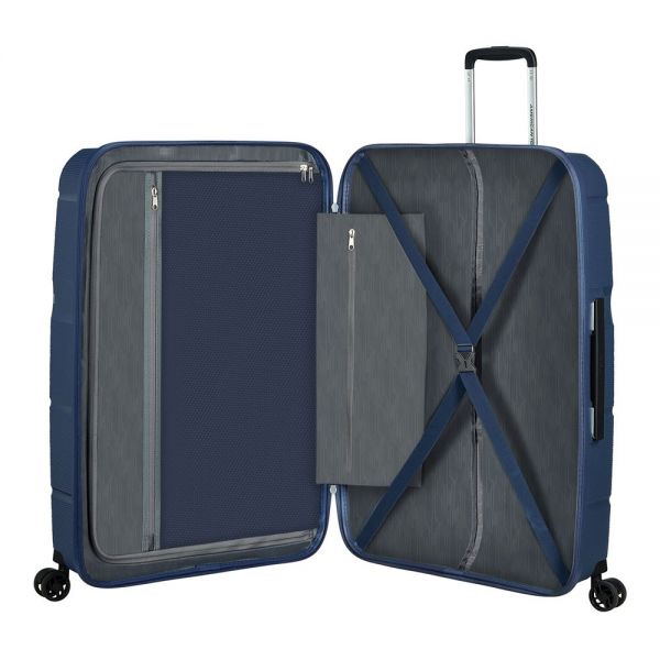 Hard Large Spinner Luggage American Tourister Linex 66 Deep Navy
