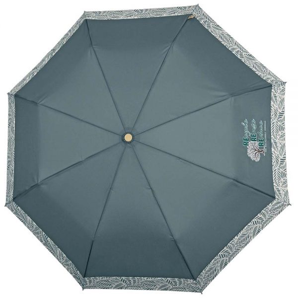 Ομπρέλα γυναικεία σπαστή αυτόματη οικολογική πράσινη Perletti Automatic Folding Umbrella Eco Friendly Green