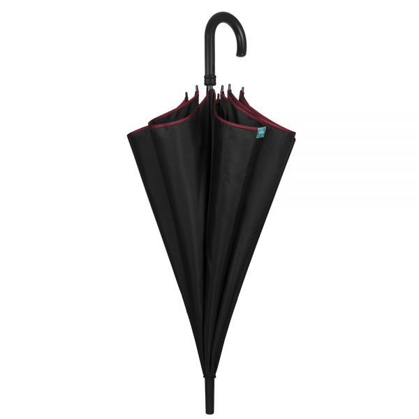 Ομπρέλα μεγάλη αυτόματη  αντιανεμική μαύρη Perletti Time Stick Umbrella Black