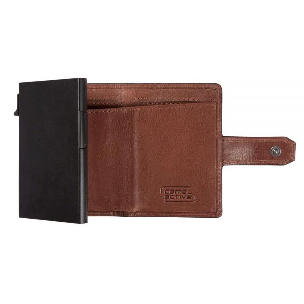 Πορτοφόλι μικρό δερμάτινο Camel Active Trapani Credit Card Slider S Cognac