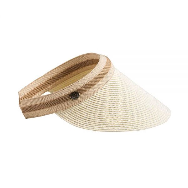 Women' Straw Visor Hat Ecru