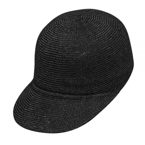 Summer Ladies Straw Cap Black