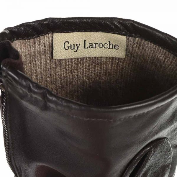 Γάντια ανδρικά δερμάτινα καφέ Guy Laroche 98957
