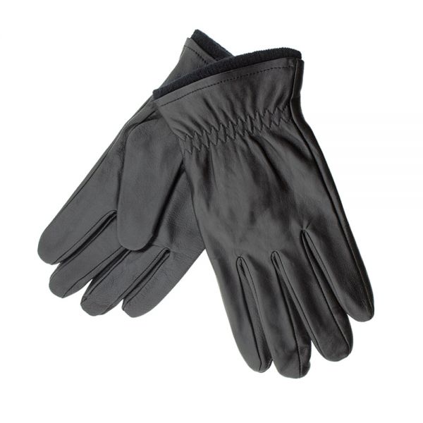 Γάντια ανδρικά δερμάτινα μαύρα Guy Laroche 98960