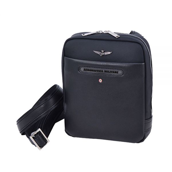 Τσαντάκι ώμου ανδρικό μαύρο Aeronautica Militare Sky Shoulder Bag Black