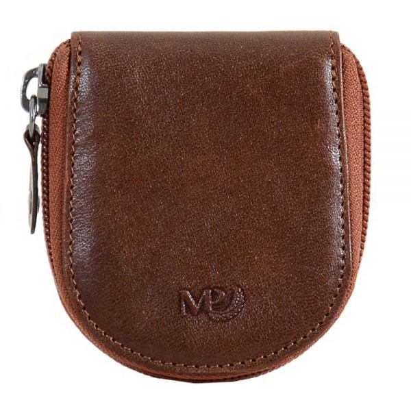 Leather Coins Pouch Wallet Marta Ponti Tagus B120238 Cognac