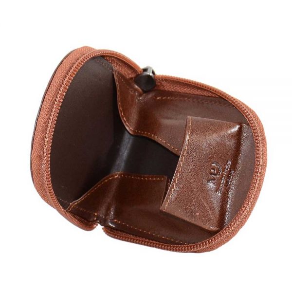 Leather Coins Pouch Wallet Marta Ponti Tagus B120238 Cognac