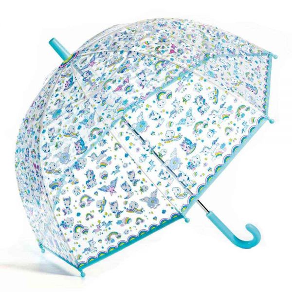 Kids' Transparent Umbrella Djeco Unicorn