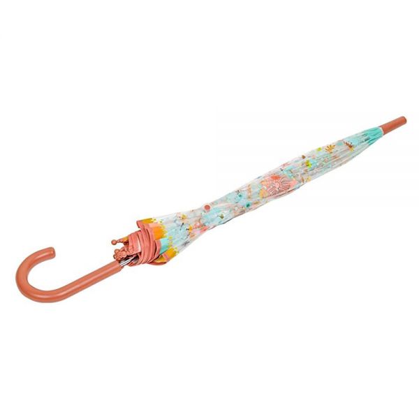 Ladies' Manual Transparent Stick Umbrella Djeco  Little Flowers