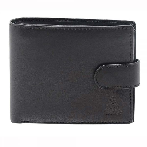 Πορτοφόλι δερμάτινο ανδρικό μαύρο Dakar Dakota Spray Leather Wallet DKB1005 Black