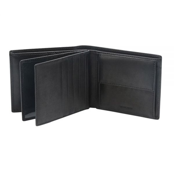 Leather Horizontal Wallet Dakar Dakota Spray DKB1013 Black