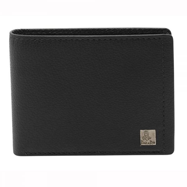 Πορτοφόλι δερμάτινο ανδρικό μαύρο Dakar Wave Leather Wallet DKB1105R Black