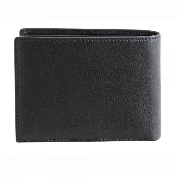 Πορτοφόλι δερμάτινο ανδρικό μαύρο Dakar Wave Leather Wallet DKB1105R Black